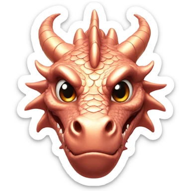 Rose gold dragon sticker