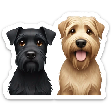 black terrier whit a scotish terrier sticker