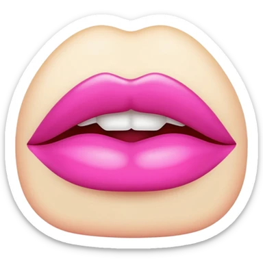 Pink lipstick sticker