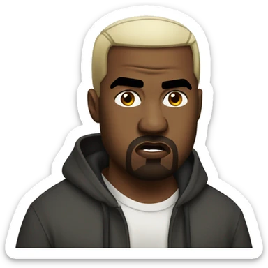 angry kanye west  sticker