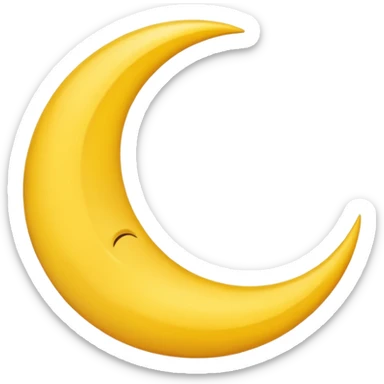 A moon sleeping sticker