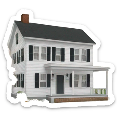 A basic new england house sticker