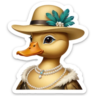 socialite duck sticker