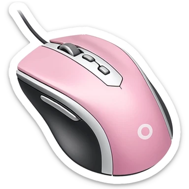 pink white  soft classic gaming mouse for macbook sticker