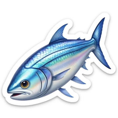 realistic mackerel fish sticker