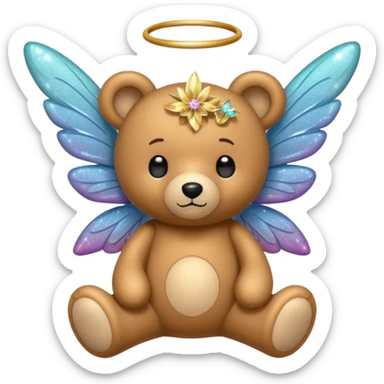Fairy teddy sticker