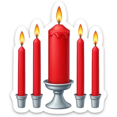 RED CANDLES sticker