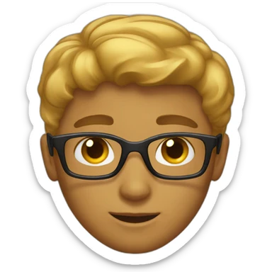 Handsome Boy wears gogle  sticker