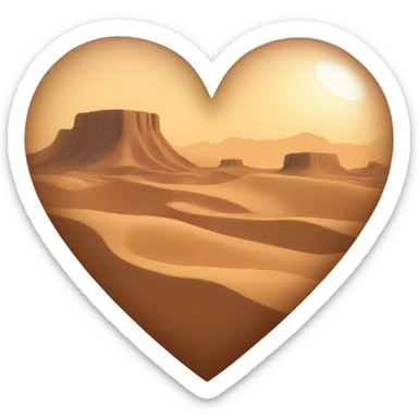 Heart that have a Desert Titanium color  sticker