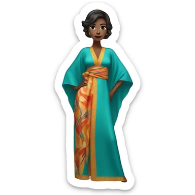 Kaftan with power pose sticker