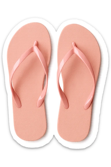 pink flip flop sandals sticker