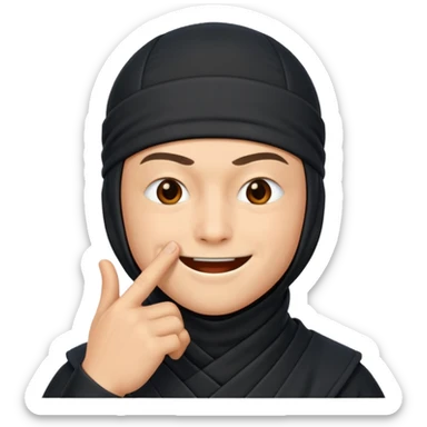 foto do Ninja ele mandando calar a boca sticker