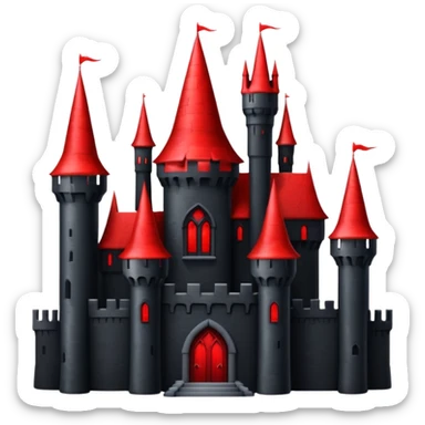 Dark Vampire Castle with the colors red and black sticker