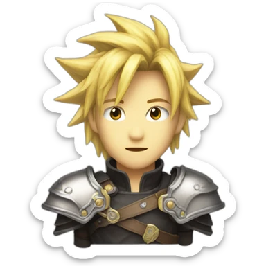 Final fantasy cloud sticker