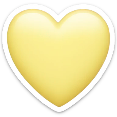 Pastel yellow heart sticker