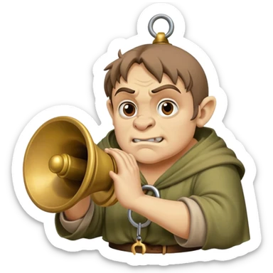 Quasimodo the hunchback of Notre Dame with bell sticker