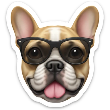 French bulldog with sunglasses sticker