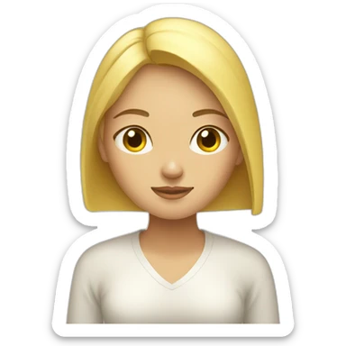 blonde girl meditation  sticker