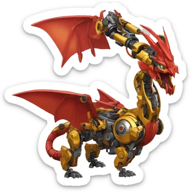 Mechanical Pokémon-dragon-Bionicle-Mecha sticker