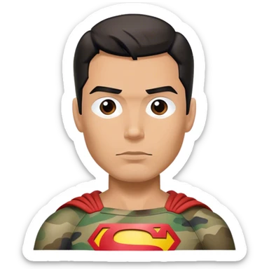 Superman in camouflage sticker
