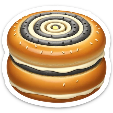make an emoji of poppy seed roll sticker