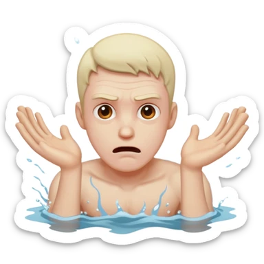 man drowning sticker