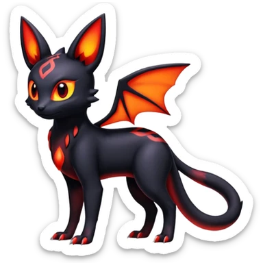 Salandit-Umbreon-Noibat-Litten-Hybrid (Full body) sticker