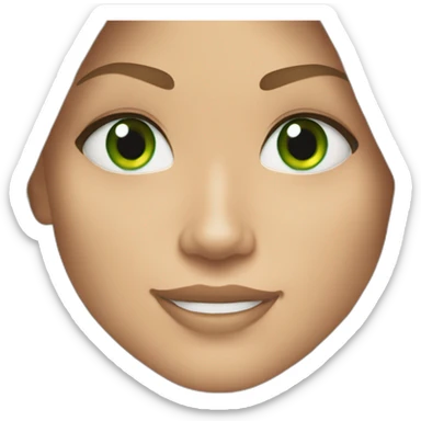 Dwayne Johnson and White girl green eyes ans very long dark blond hair sticker