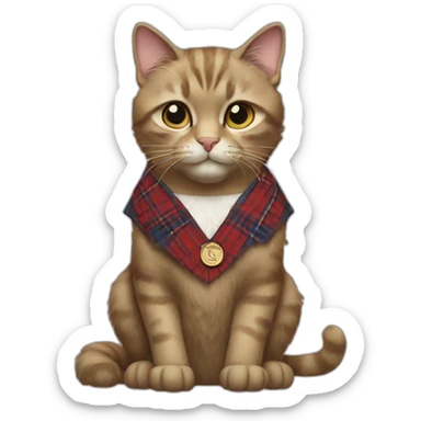 Tommy hilfiger scotish cat sticker