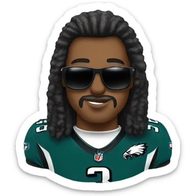 NFL eagles wearing star sunglasses  sticker
