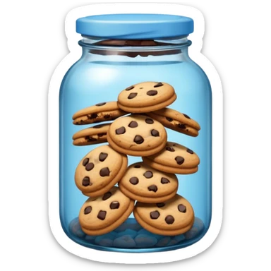 Blue jar full of cookies sticker