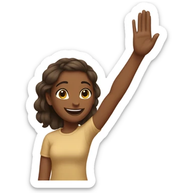 Brown girls high five  sticker