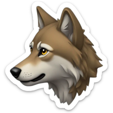 raised wolf pawns sticker