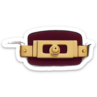 Burgundy hermes mini kelly purse sticker