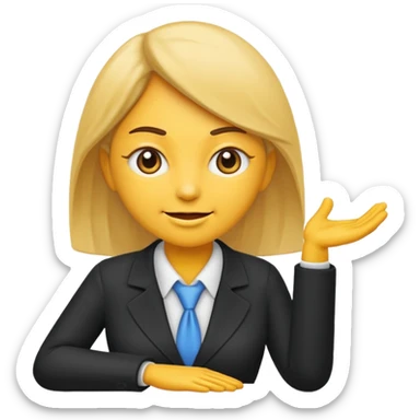 giant emoji for my boss at work a woman sticker