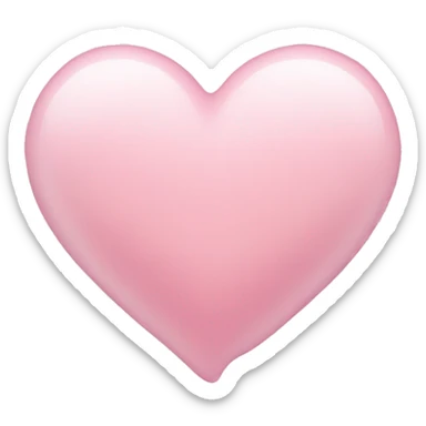 light pink heart sticker