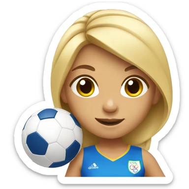 summer olympics girl playing soccer sticker