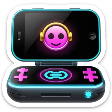 Shiny advanced futuristic Cyberpunk gadget item sticker