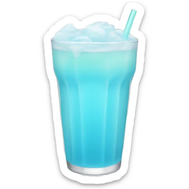 pastel blue drink sticker