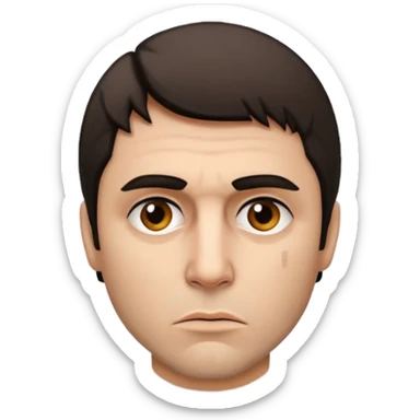Emoji serio con sicatiz de tony montana sticker