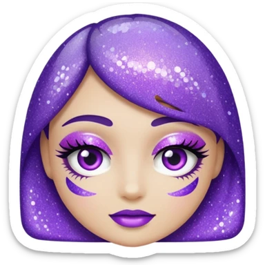 glitter purple remedy sticker