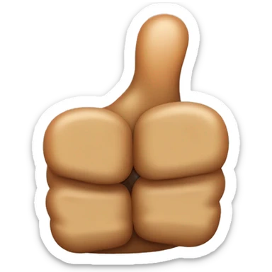 Thumbs up with poop emoji on the tip sticker