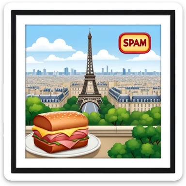 SPAM MEAT PARIS art gallery landscape  sticker