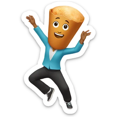 Egg roll dancing sticker