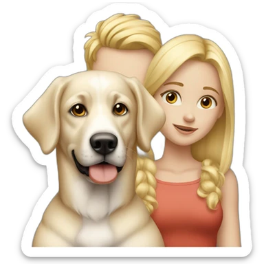 blond-hair-white-boy-and-girl-with-dog sticker