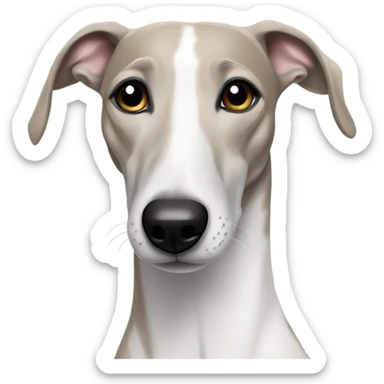whippet wearing pjs sticker
