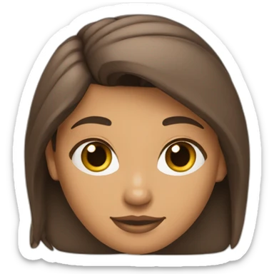 pocahontas avec cheveux lisse  sticker