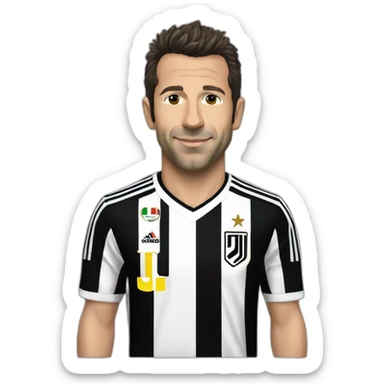 alex del piero with Juventus shirt sticker