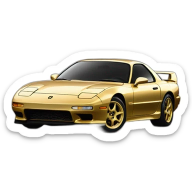 1988 rx7 gold profile sticker