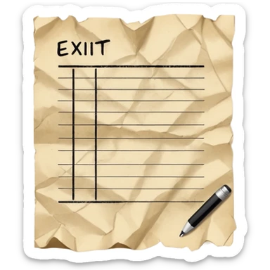 exit ticket sticker